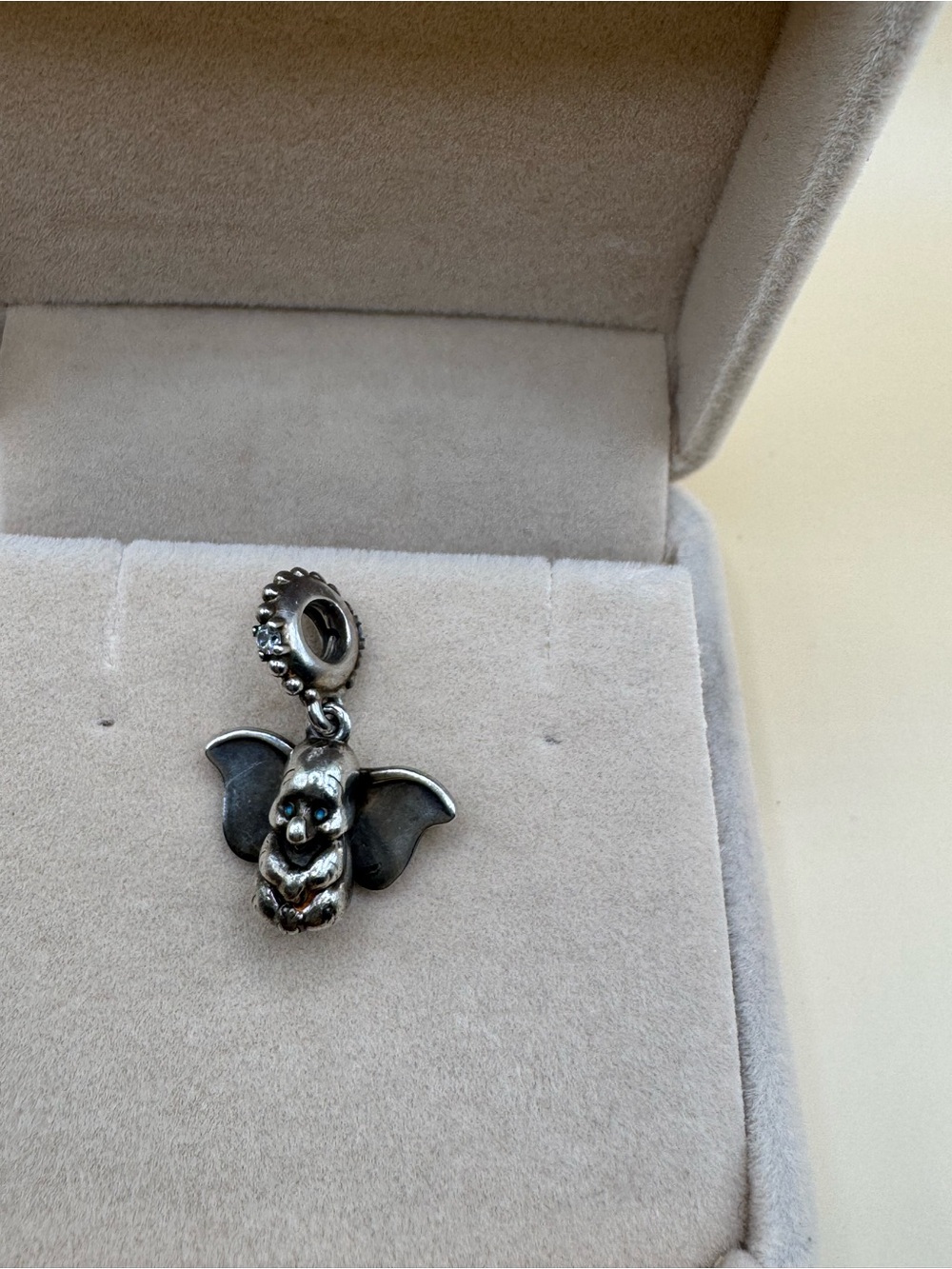 Pandora Disney Dumbo Flying Elephant Dangle Charm 797849CZ Retired Sterling Silv